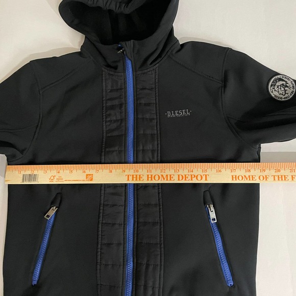 Diesel Youth 14/16 Full Zip Black Jacket - Picture 3 of 10